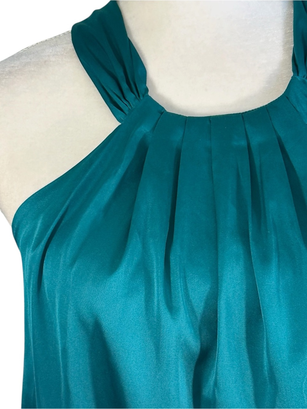 Ann Taylor Teal Halter Dressy Top- Size 6 - Picture 2 of 6